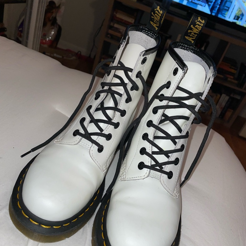 White doc martens, size 7